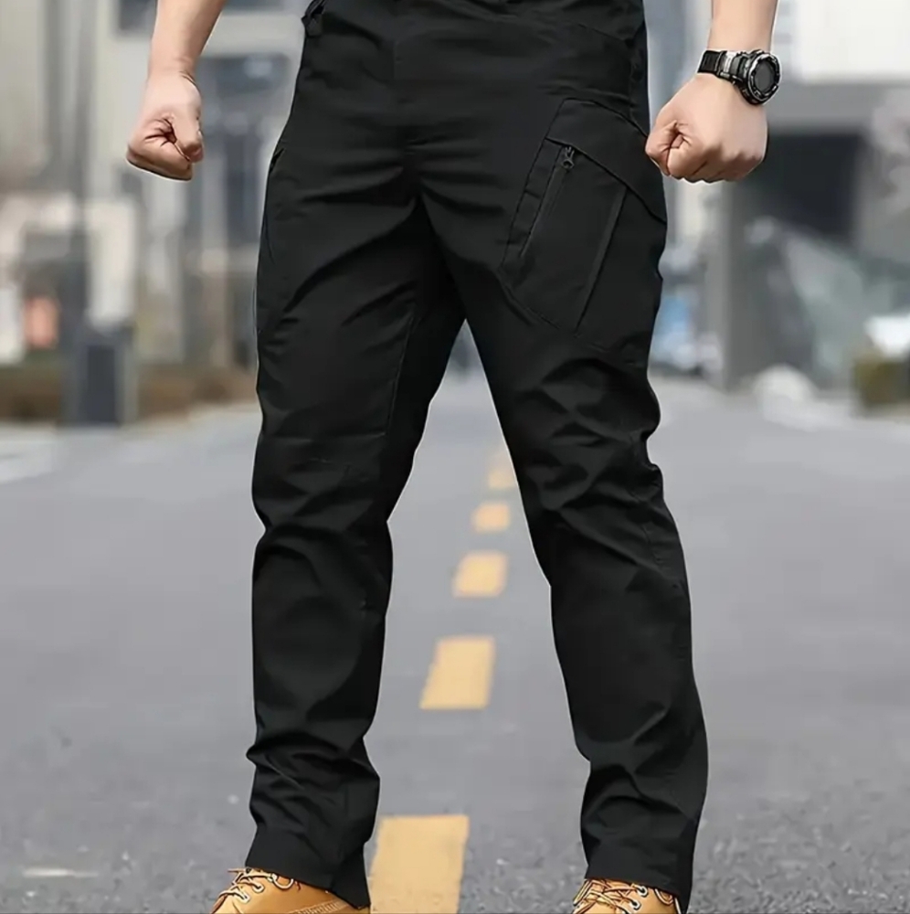 Men's Black Cargo Pants Size Fits Like A Big Medium Or Small Large Slim Fit New!